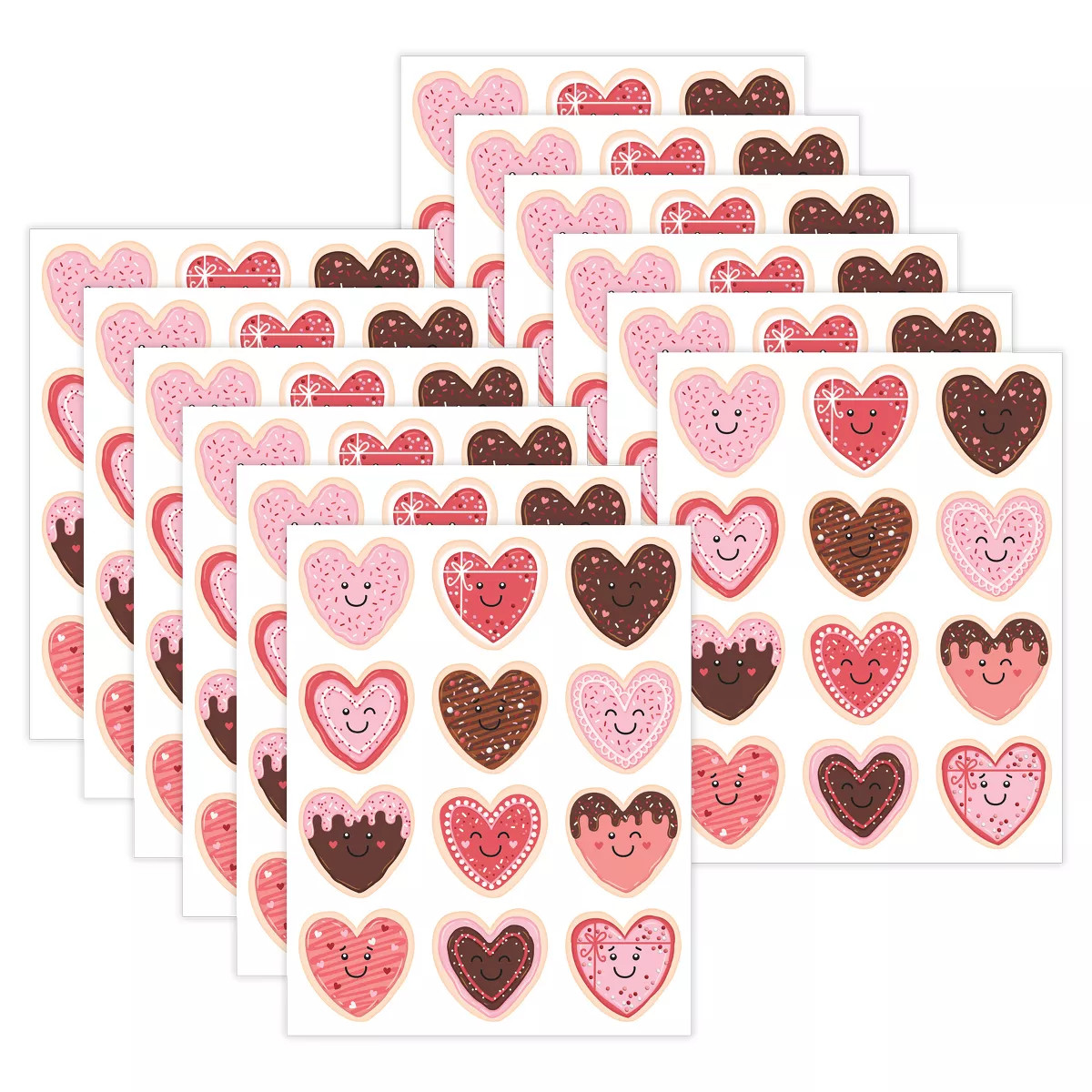 Teacher Created Resources® Frosted Heart Cookies Stickers, 72 Per Pack, 12 Packs | Target