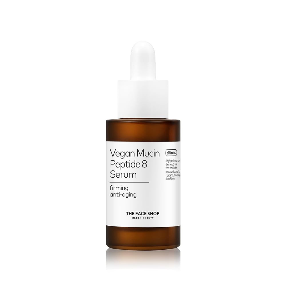 The Face Shop 8 Peptide Serum, Vegan Mucin for Hydrating & Firming, Anti Aging Serum for All Skin... | Amazon (US)