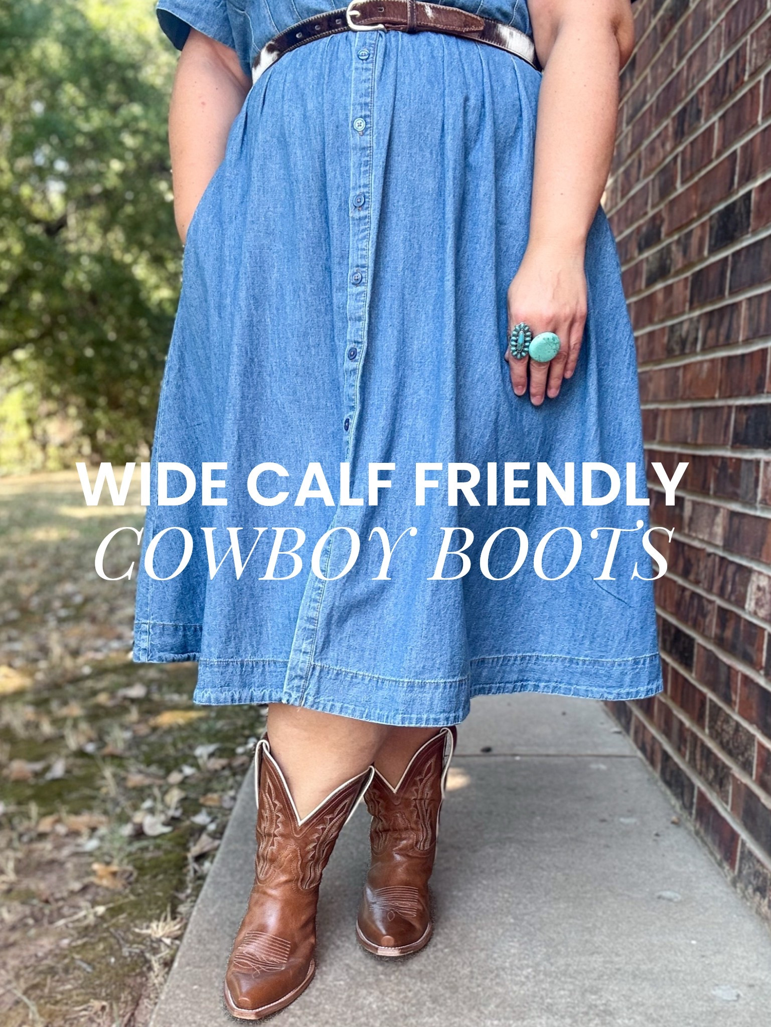 If you need wide calf boots for all your country concerts and rodeo outfits, these are my favorite! These Tony Lama boots hit at just the right place that even with my extra wide calves, I have no issues! 🙌🏻

#LTKPlusSize #LTKMidsize #LTKOver40