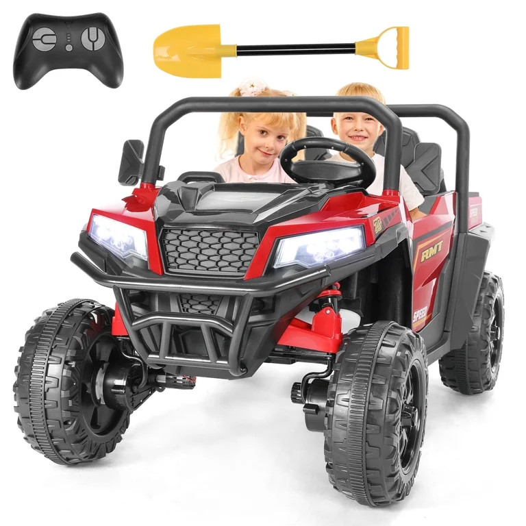 FUNTOK 24V 2 Seater Kids Electric Ride on Truck,4 x 200W Motor Battery Powered UTV,4WD Motorized ... | Walmart (US)