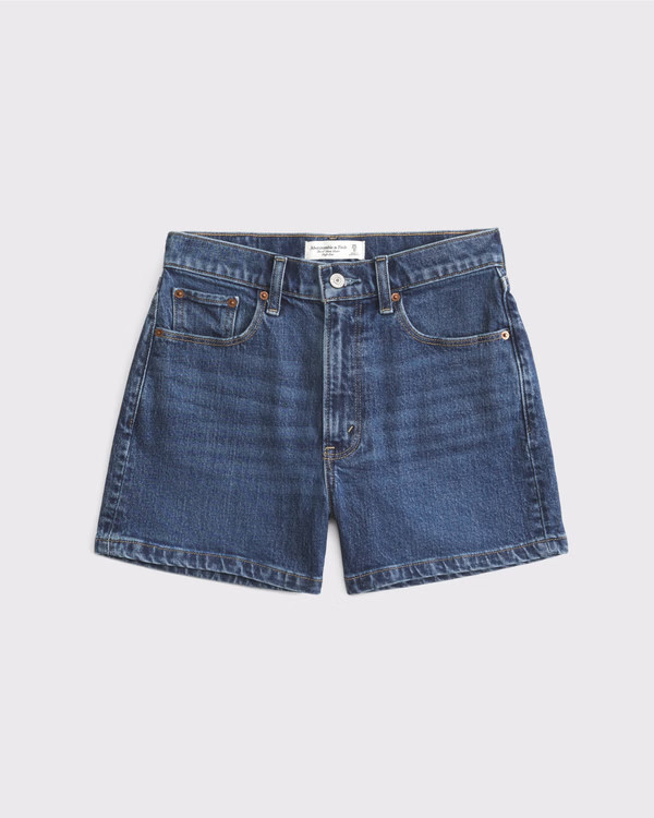 Women's High Rise 4" Mom Short | Women's New Arrivals | Abercrombie.com | Abercrombie & Fitch (US)