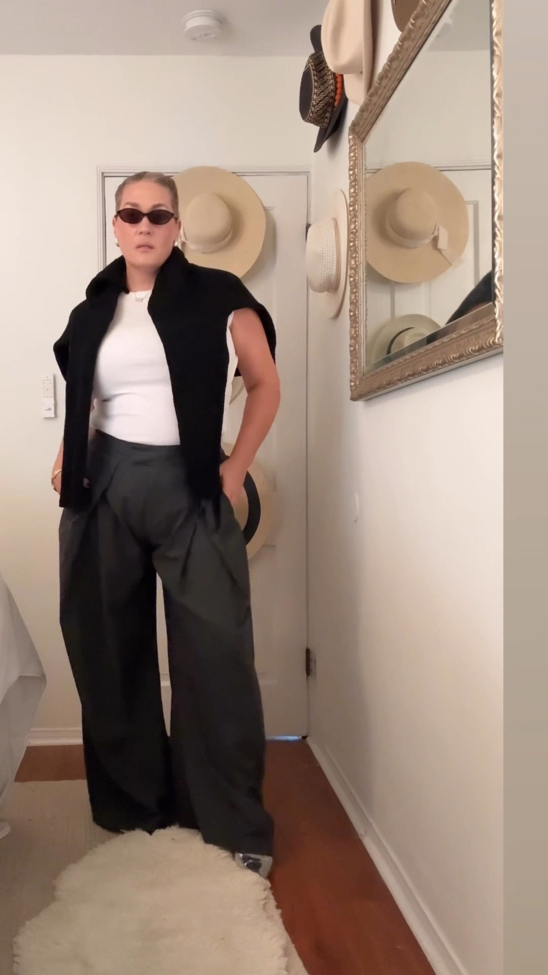 Obsessed with wide-leg trousers. As a mid-size woman, I wasn’t sure I could pull it off but they are now my favorites! Trousers are so versatile and comfortable, they’re now a staple. #zaratrousers #pinstriped #trendingtrousers #midsize #zara

#LTKSeasonal