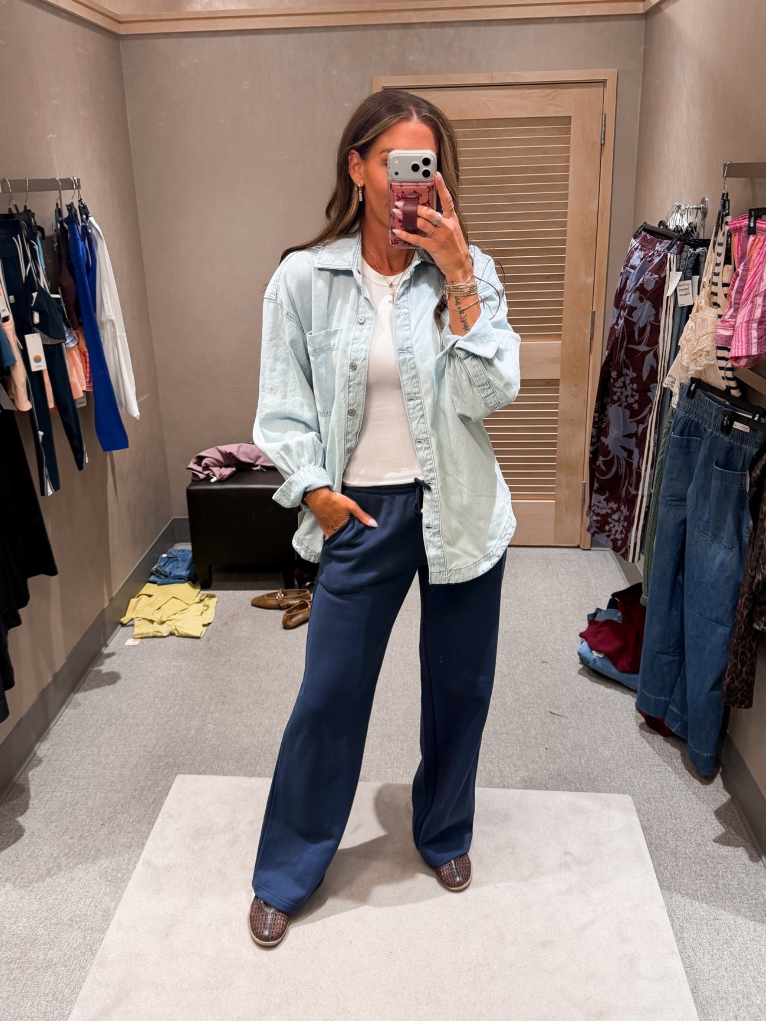 Top-small 
Denim/small
Sweats-small

#LTKootd #LTKSaleAlert #LTKTall