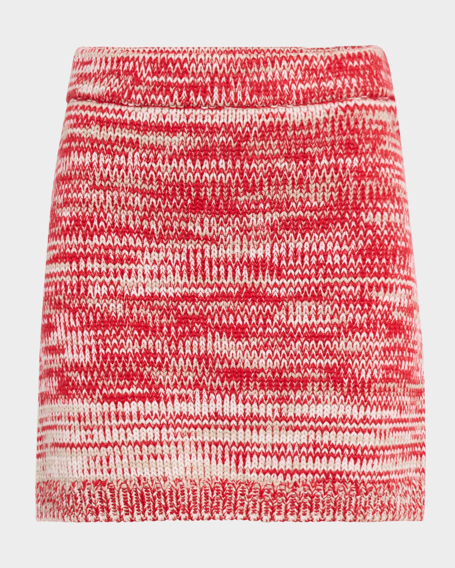 Straight Heathered Knit Mini Skirt | Neiman Marcus