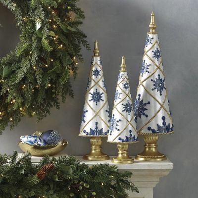Snowflake Chinoiserie Glitter Decorative Tree | Frontgate | Frontgate