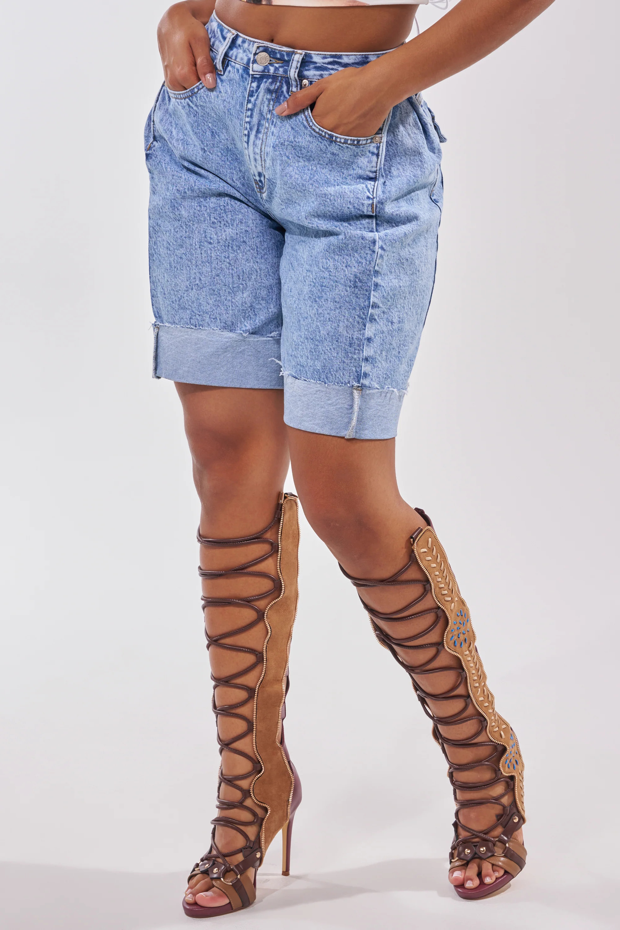 GONE BAD DENIM BERMUDA SHORT | AKIRA