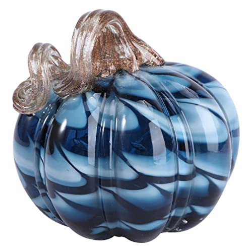Ciieeo 4.33 Inch Hand-Blown Glass Pumpkin Glass Small Pumpkin Glitter Glass Pumpkin Crackle Glass Pumpkin for Fall Harvest Thanksgiving Halloween Decoration | Amazon (US)