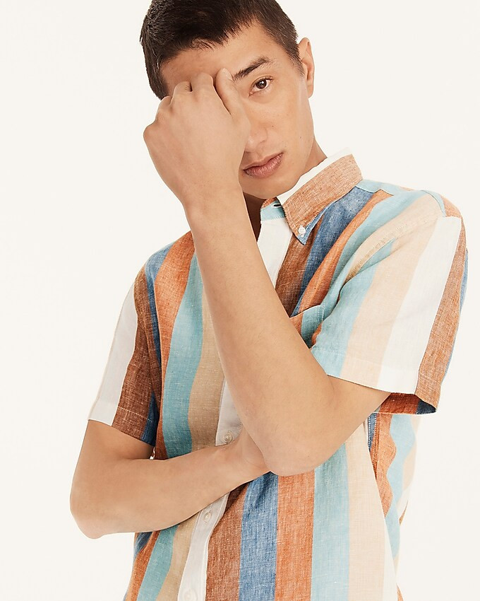 Short-sleeve Baird McNutt Irish linen shirt | J. Crew US