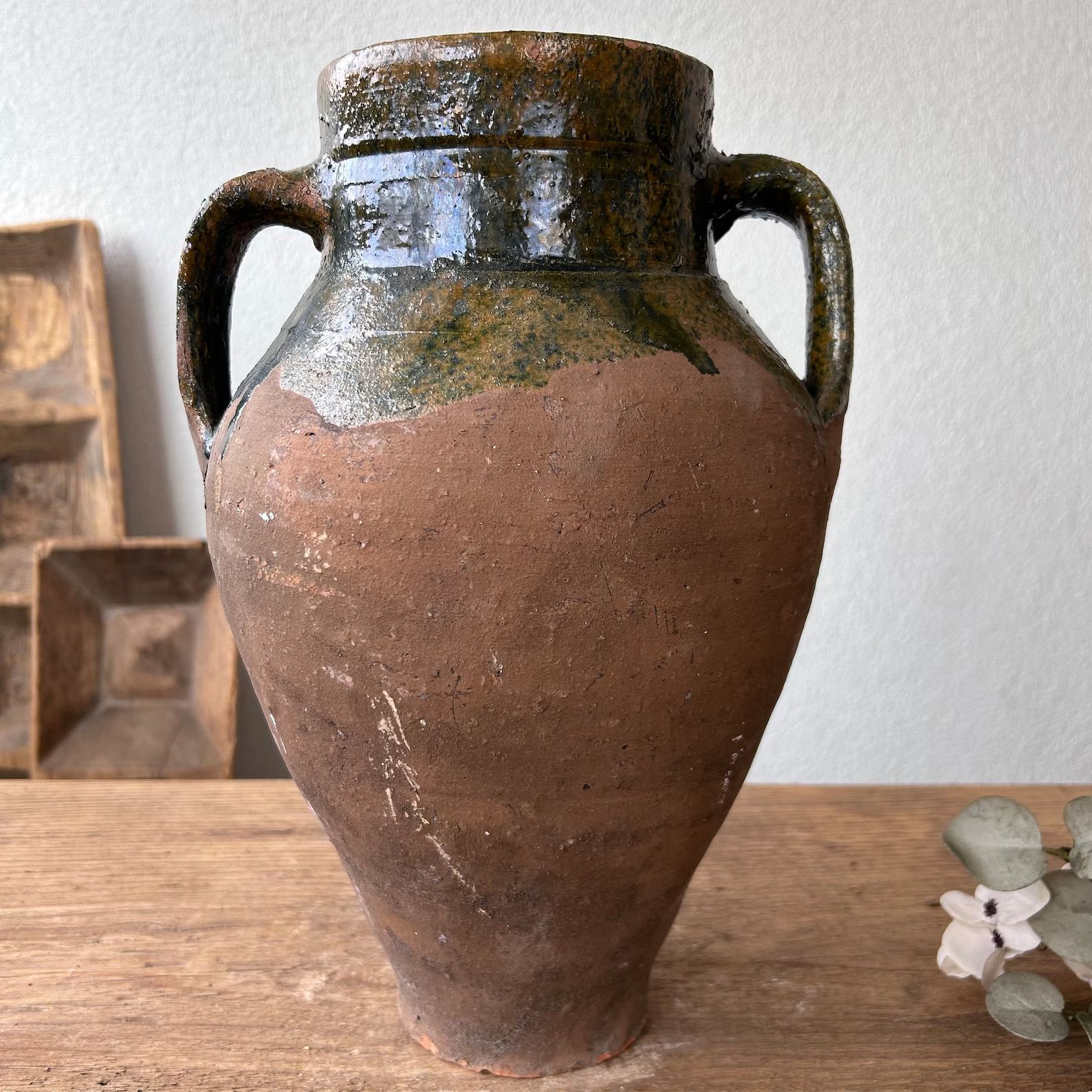 Antique Turkish Terracotta Vase Vintage Pottery Clay Pot - Etsy | Etsy (US)