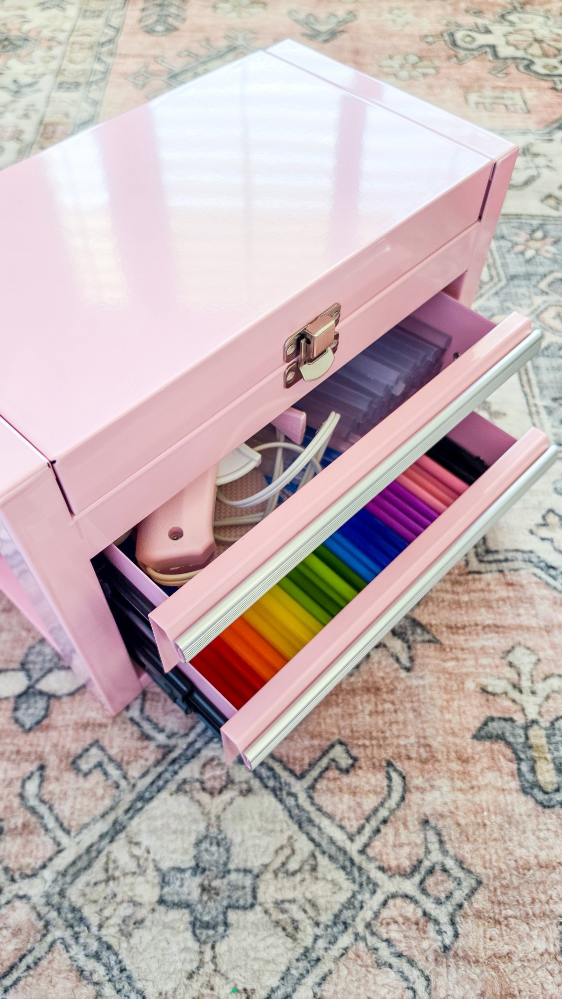 Craft Room organization 🎨✂️ The cutest pink tool box for my crafting tools!

#LTKmomlife #LTKHome