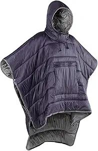 Gaorui Winter Poncho Coat Outdoor Camping Warmth Small Quilt Blanket Water-resisitant Sleeping Ba... | Amazon (US)
