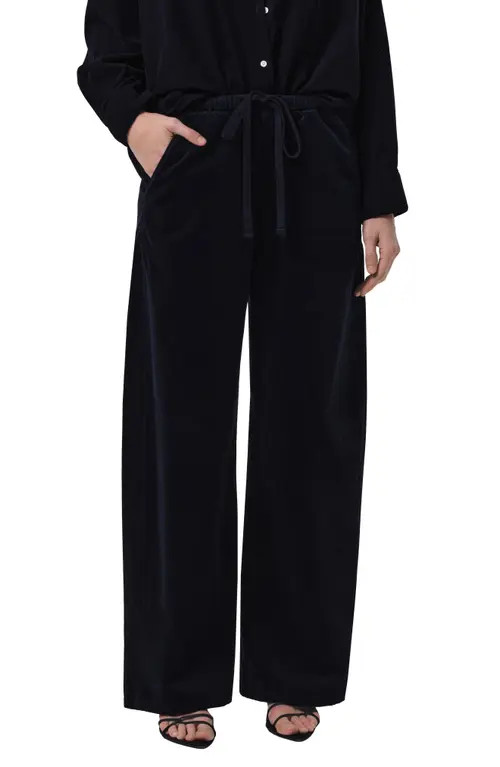 Citizens of Humanity Aurora Pull-On Stretch Cotton Pants in True Navy at Nordstrom, Size X-Large | Nordstrom