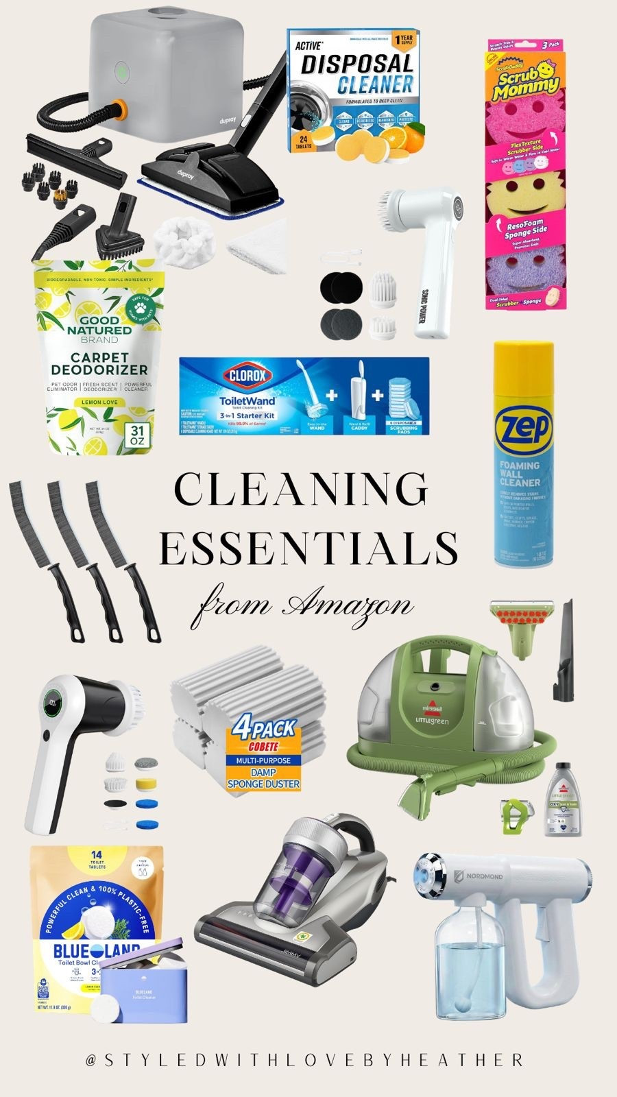 If cleaning feels overwhelming, it’s probably because you don’t have the right tools 🧼✨ These are my go-to Amazon cleaning essentials that actually make a difference — from wall cleaner and carpet refreshers to handheld scrubbers and steamers that cut cleaning time in half.

Some of these are total game changers (especially for bathrooms + baseboards 👀). 



#LTKSeasonal #LTKHome #LTKmomlife