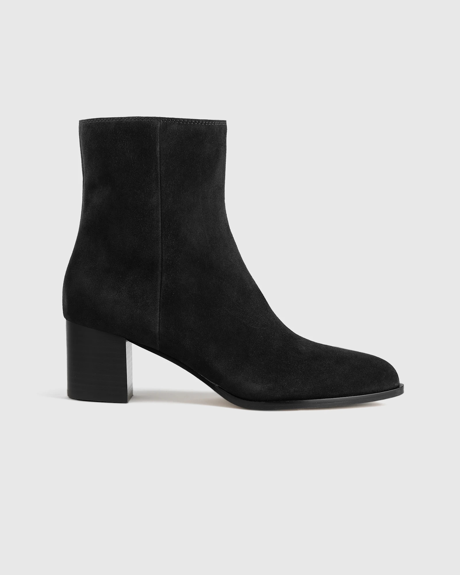 Quince | Women's Italian Leather Heeled Ankle Boot in Black, Size 10 | Quince