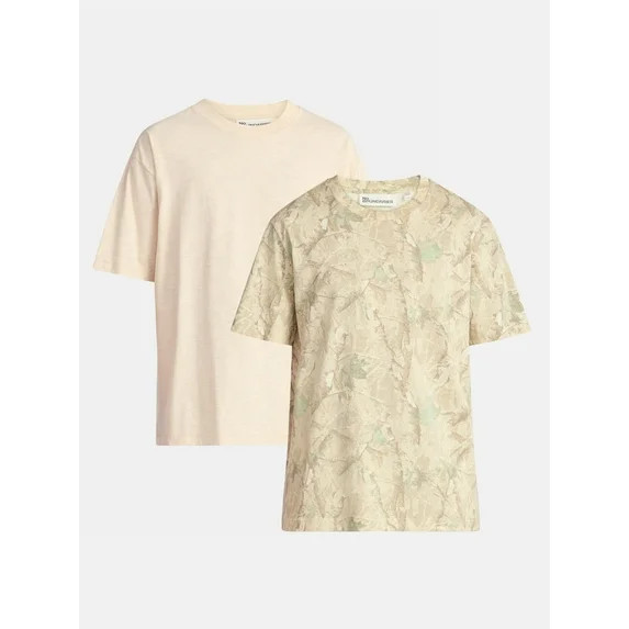 No Boundaries All Gender Cotton Oversized Tee, 2-Pack, Men's & Big Men's Sizes XS-5XL | Walmart (US)