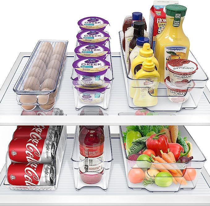Sorbus Fridge Bins and Freezer Bins Refrigerator Organizer Stackable Food Storage Containers BPA-... | Amazon (US)
