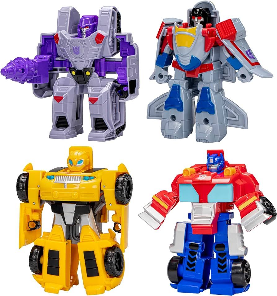 Transformers Toys Heroes vs Villains 4-Pack, Autobot and Decepticon 4.5-Inch Action Figures, Pres... | Amazon (US)