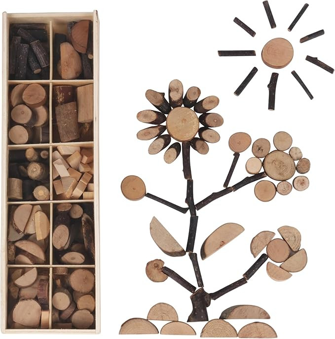 Candywood Wooden Unfinished Craft Kits Toy,Unfinished Natural Wood Slices Loose Part Play,DIY Woo... | Amazon (US)