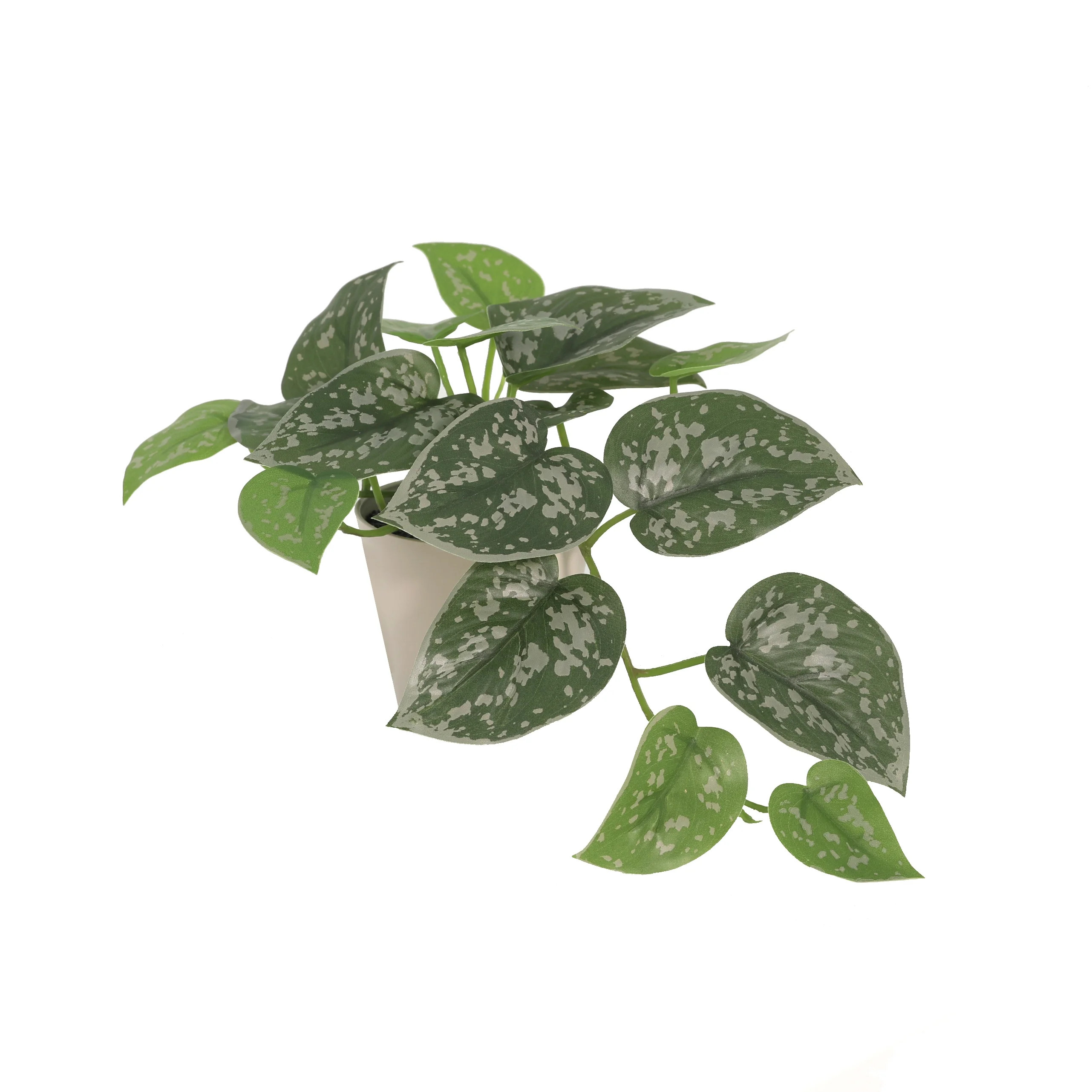 Mainstays 9" Artificial Pothos Plant in Tan Planter Pot | Walmart (US)
