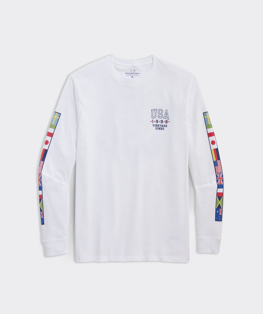 World Flags Long-Sleeve Pocket Tee | vineyard vines