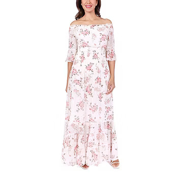 new!Premier Amour 3/4 Sleeve Off The Shoulder Floral Maxi Dress | JCPenney