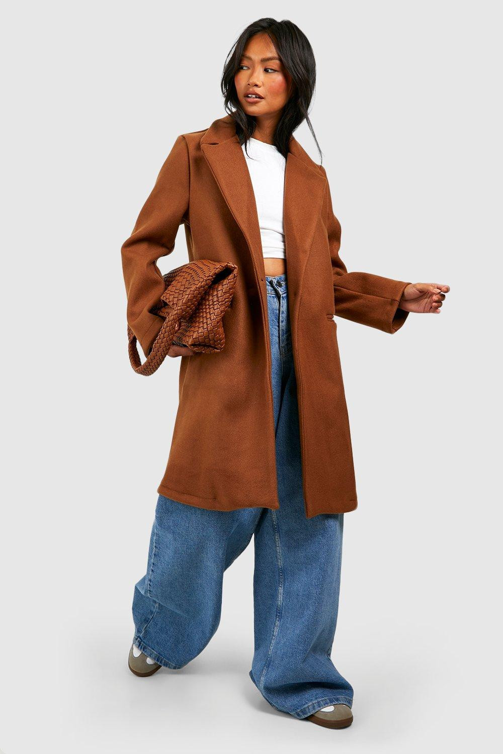 Tailored Wool Look Coat | Boohoo.com (UK & IE)