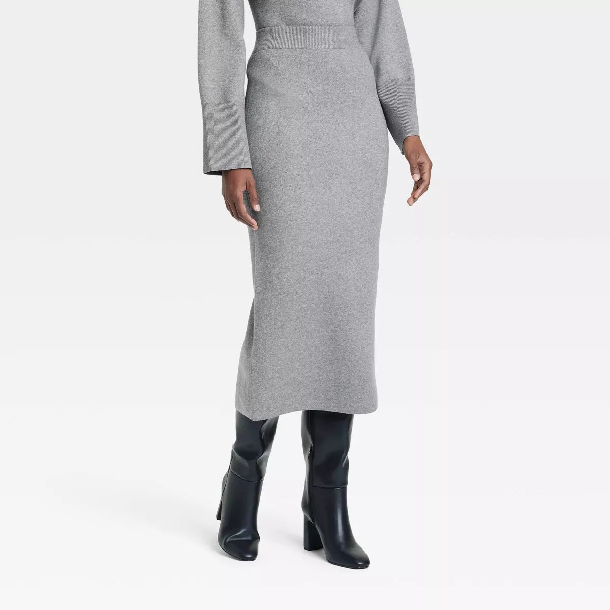 Women's Cozy Knit Midi Sweater Skirt - A New Day™ | Target