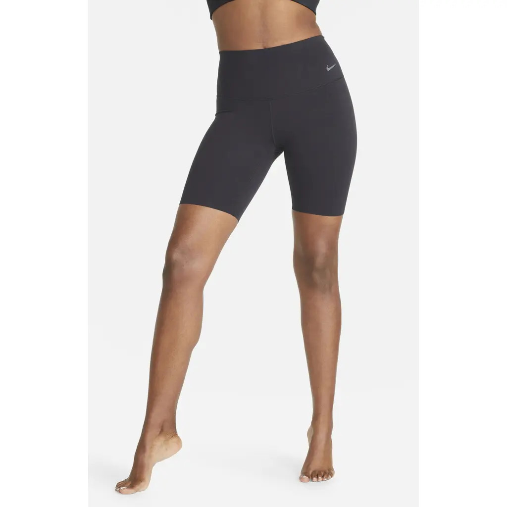 Nike Zenvy Gentle-Support High-Waisted 8-Inch Biker Shorts in 010 010 Black/black at Nordstrom, Size Small | Nordstrom