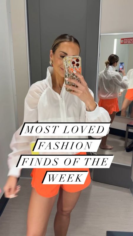 Most loved this week- wearing s in jacket and target shirts. Size down in white madewell jeans. 