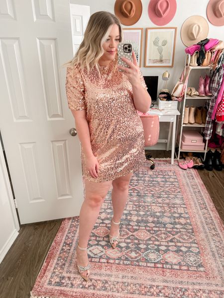 Rose gold sequin dress 25% off w/ code SUPER25
Holiday style, nye dress, nye outfit, New Year’s Eve dress, New Year’s Eve outfit

#LTKsalealert #LTKHoliday #LTKSeasonal