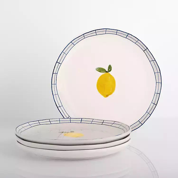 Lemon Summer Citrus Salad Plates, Set of 4 | Kirkland's Home