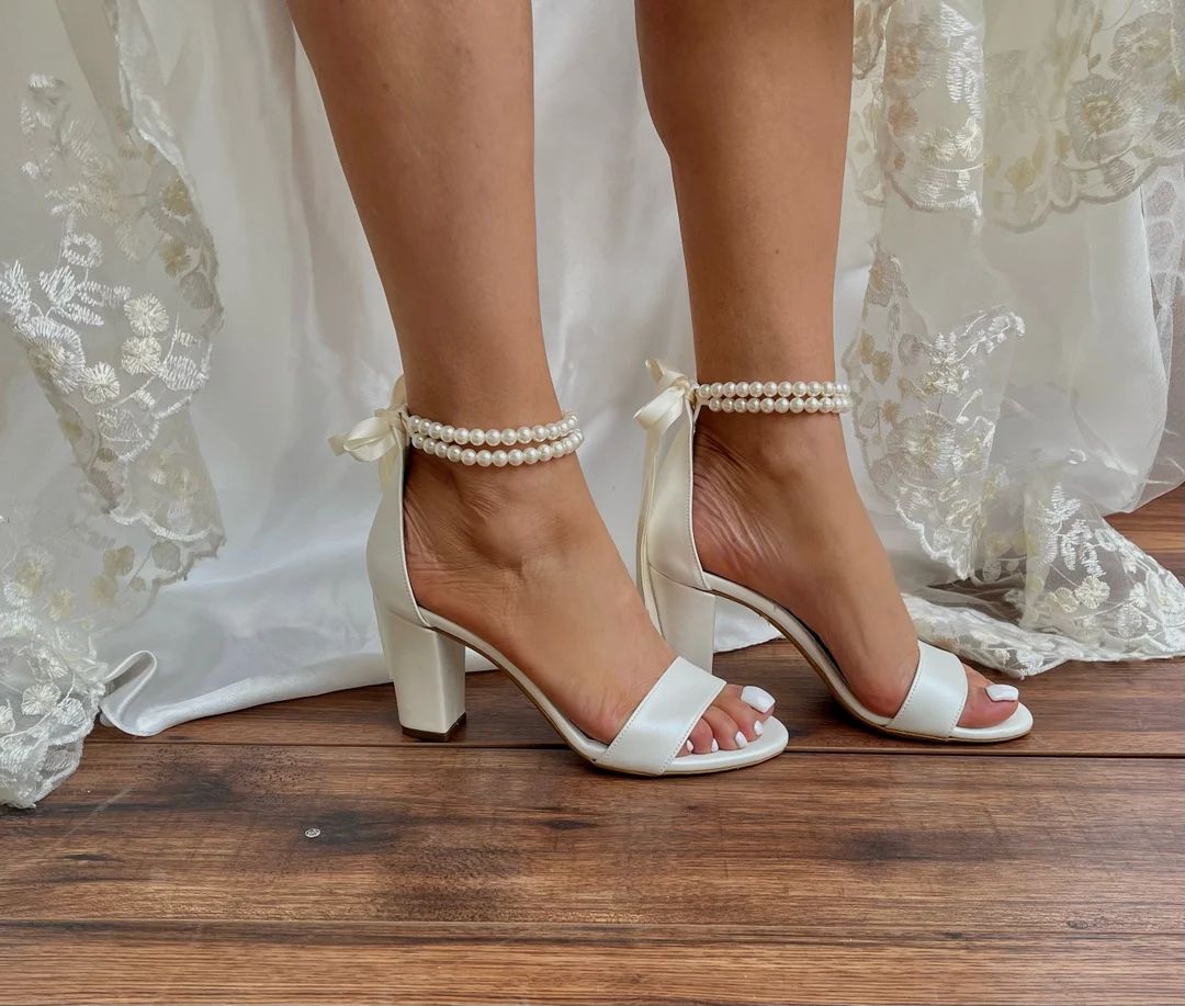 Bridal Shoes  Wedding Shoe for Bride  Ivory Bridal Wedge - Etsy | Etsy (US)