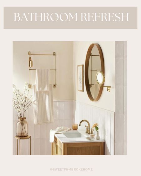 Neutral Bathroom refresh #neutralhome #bathroom #brass #magnoliahome #targethome #brassbath

#LTKhome #LTKstyletip #LTKfamily