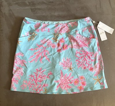 NWT Lilly Pulitzer Maryana Skort UPF50+ Multi Royal Coral Size XL | eBay US