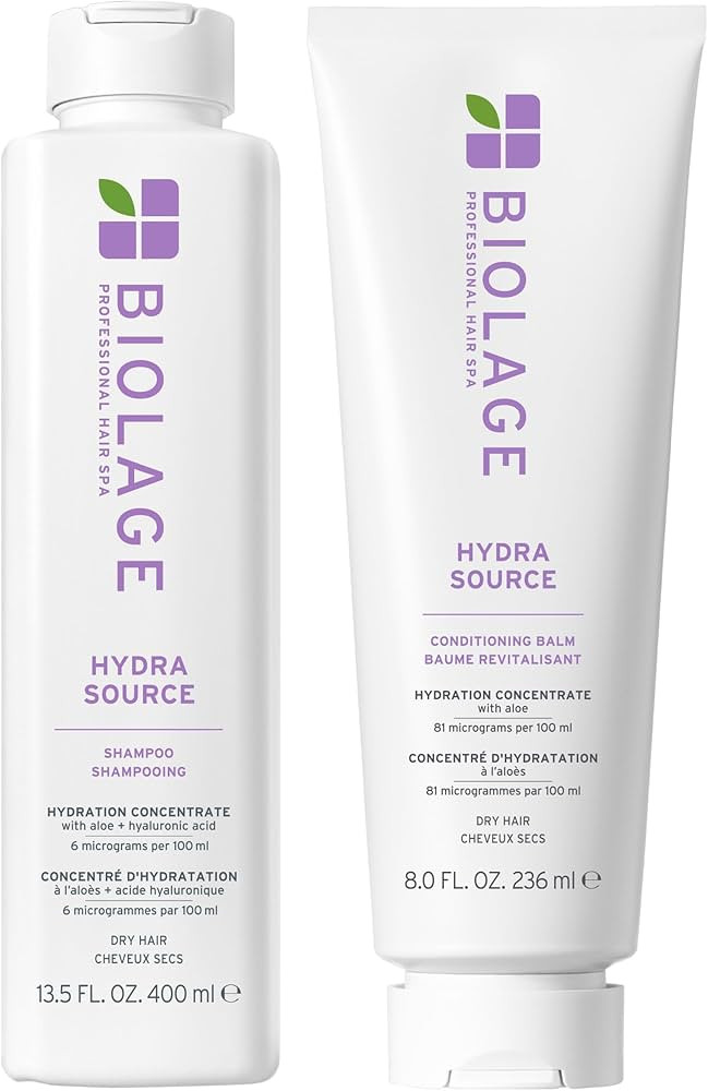 Biolage Hydra Source Shampoo & Conditioning Balm Set - Deeply Hydrates & Moisturizes Dry Hair, In... | Amazon (US)