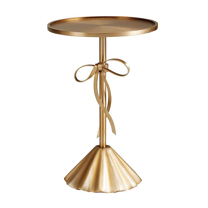 Astrid Round Accent Table Antique Brass Whimsical Furniture | Ballard Designs, Inc.