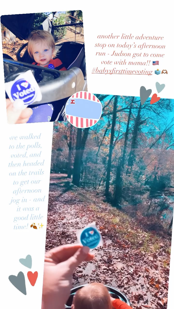 another little adventure stop on today’s afternoon run - Judson got to come vote with mama!! 🇺🇸 #babysfirsttimevoting 🗳🫶🏽

#LTKfamily #LTKbaby #LTKfit