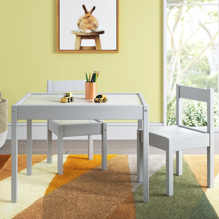 Murrieta Kids 3 Piece Rectangular Play / Activity Table and Chair Set | Wayfair North America