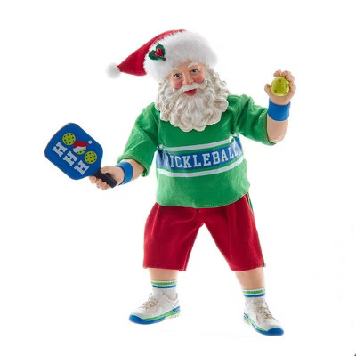 Kurt Adler 10-Inch Fabriché Santa Playing Pickleball | Target