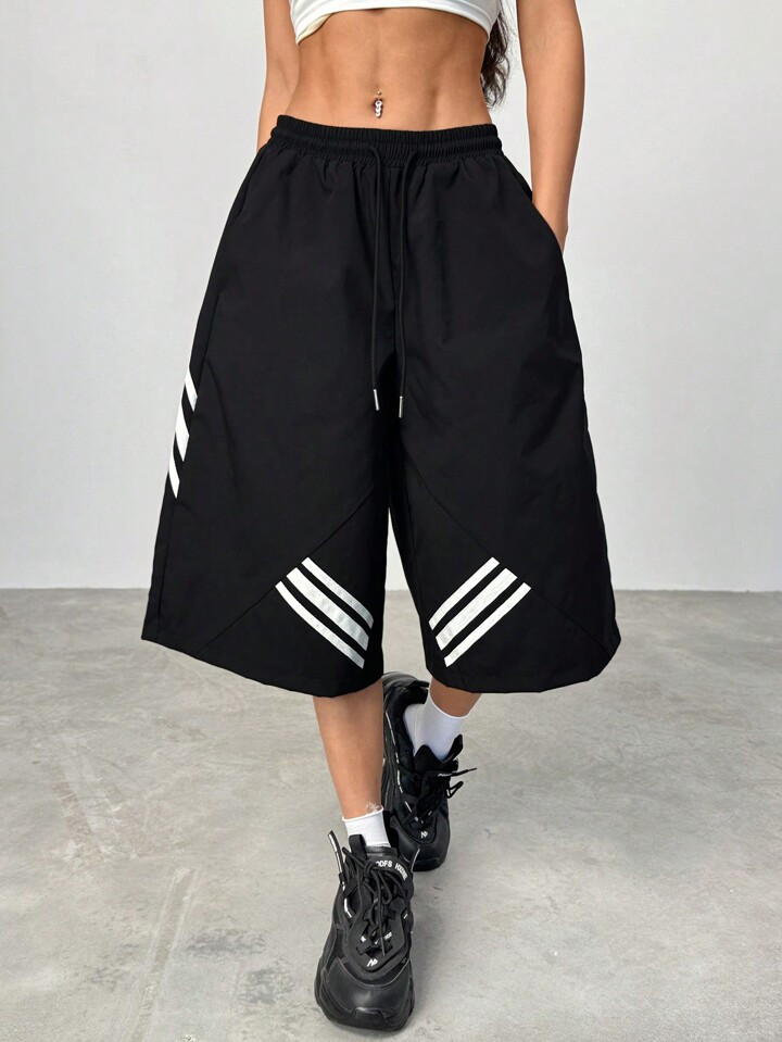 Coolane Women's Spring/Summer Going Out Streetwear Vintage Striped Patchwork Stretchy Sport Crotc... | SHEIN