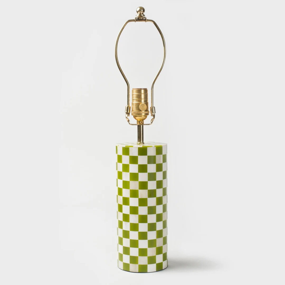 Checker Table Lamp, Table Lamp, Patterned Table Lamp, Checkered Lamp, Statement Lamp Base, Trendy... | Etsy (US)