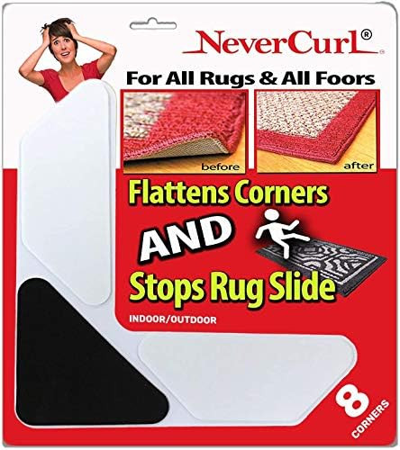 3 Layer Rug Grippers Only by NeverCurl - Instantly Stops Slipping and has Stiff Layer to Prevent Cur | Amazon (US)