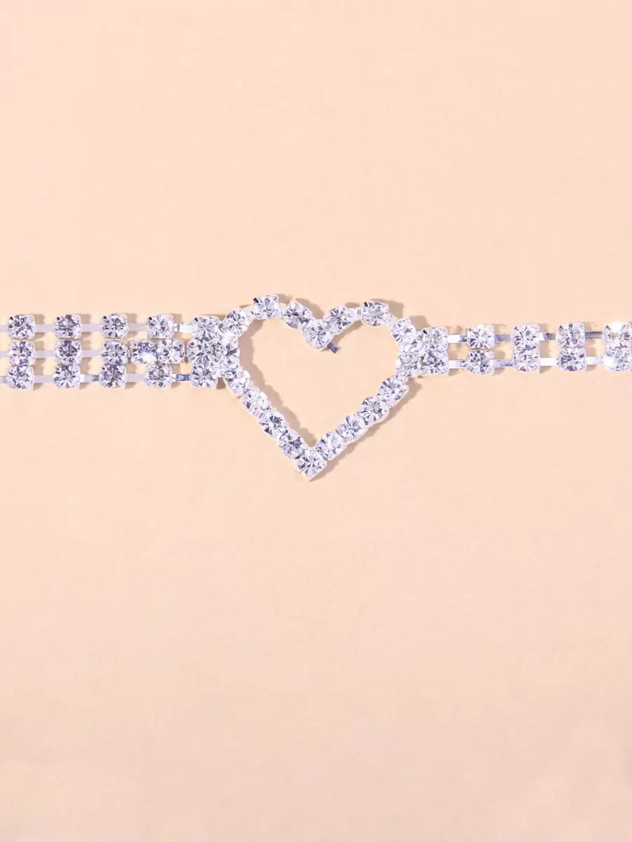 Rhinestone Heart Decor Layered Waist Chain
   SKU: swbody18210408942      
          (335 Reviews... | SHEIN
