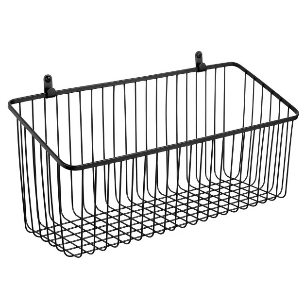 mDesign Metal Wall Mount Hanging Basket for Home Storage | Target
