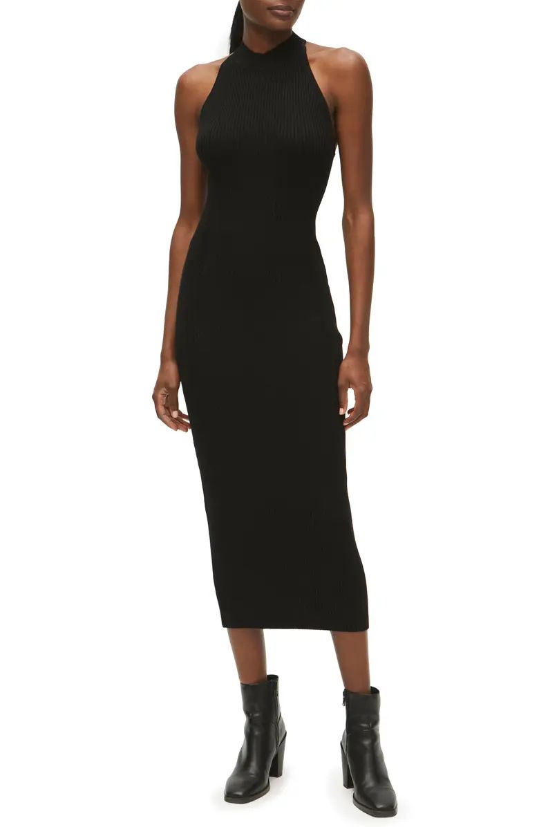 Michael Stars Giselle Rib Mock Neck Midi Dress | Nordstrom | Nordstrom