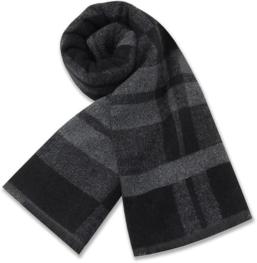 Define Essentials Men's Winter Warm Long Soft Plaid Scarf with Tassels, Soft Classic mens scraves | Amazon (US)