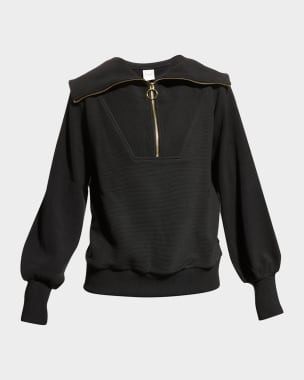 Varley Vine Oversized 1/2-Zip Pullover Sweatshirt | Neiman Marcus
