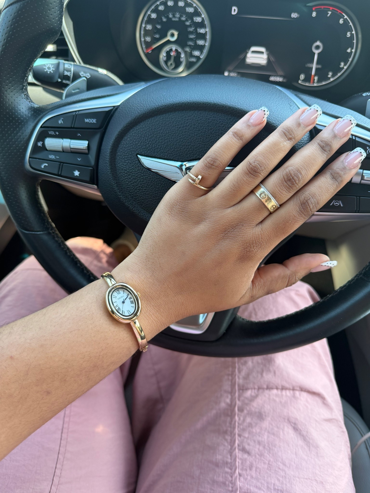 Affordable alternative to the Cartier watch! 

The one for $68 fits a size 6-6 1/2” wrist, while the watch for $100 fits a size 7 wrist.