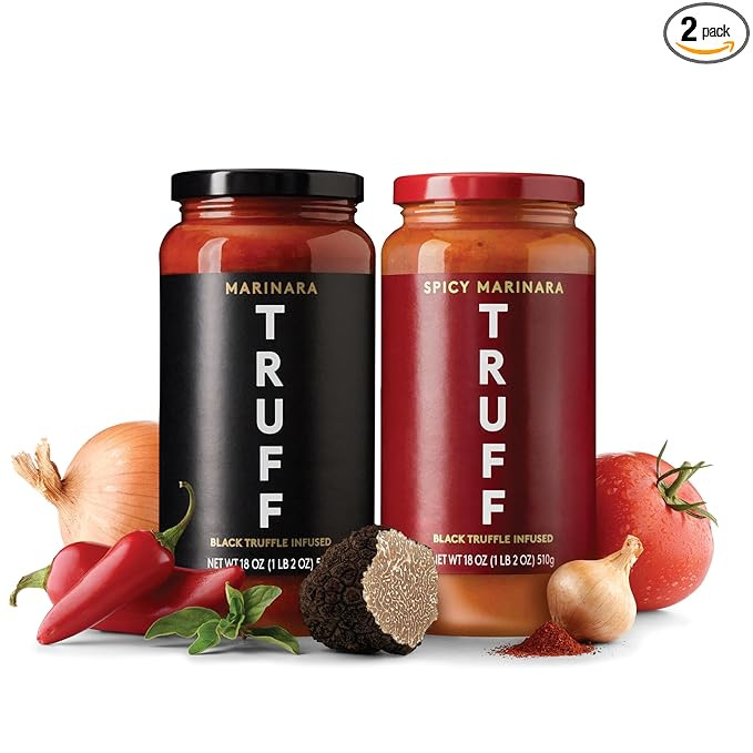TRUFF Pasta Sauce Bundle, Black Truffle Marinara and Spicy Marinara | Flavorful Pair of Regular a... | Amazon (US)