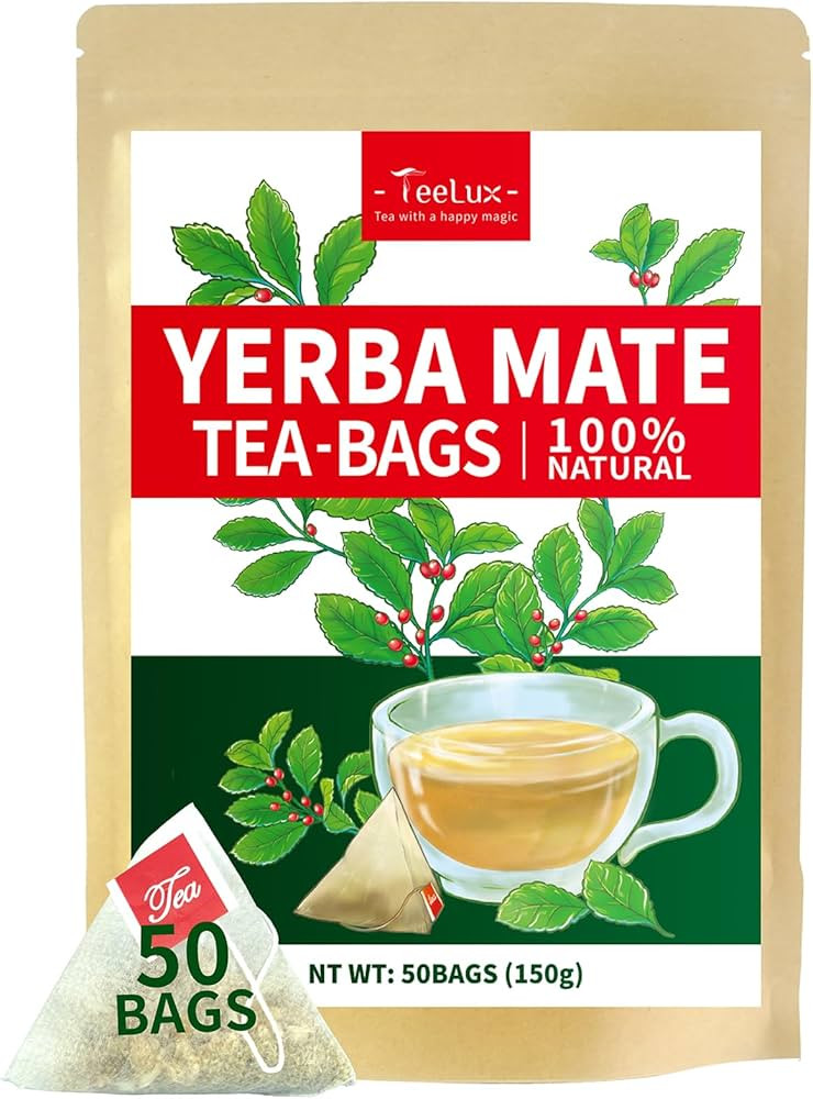 TeeLux Yerba Mate Tea Bags, 3g/bag, Unsmoked Yerba Mate Tea, Rich in Antioxidant, Hot & Iced Tea,... | Amazon (US)